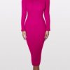 Fashion Long Sleeve Off Shoulder Slash Neck Sexy Club Women Dress Slim Bodycon Knitted Sweater Knee-Length Party Night Dresses - CelebritystyleFashion.com.au online clothing shop australia