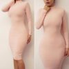 Long Sleeve Bandage Warm Party Dress -  - 4