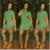 Short Sleeve Casual Tee T Shirt Mini Party Dress -  - 2