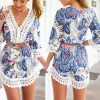 Women Sexy Lace Crochet Boho Beach Dress Floral Chiffon Shirt Blouse Sundress New - CelebritystyleFashion.com.au online clothing shop australia