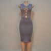 Deep V-neck Criss Cross Tank Sleeveless Dress -  - 5