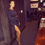 Backless Slit Long Sleeve Maxi Dress -  - 2