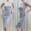 Stretch Party Long Pleated Maxi Dress -  - 6