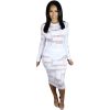 Patchwork Mesh Slim Bandage Club Dress -  - 3