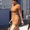 Kylie Jenner Style Faux Suede Party Dress Long Sleeve Tunic - CELEBRITYSTYLEFASHION.COM.AU - 2