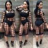 3 Piece Set Bandage Party Dress Kim Kardashian Style -  - 2