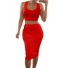 Two Piece Outfit Bandage Sleeveless Sexy Club Party Dress Kylie Jenner Style -  - 7