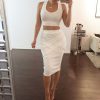 Two Piece Outfit Bandage Sleeveless Sexy Club Party Dress Kylie Jenner Style -  - 6