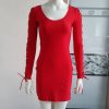Rivet Criss Cross Patchwork Tight Dress -  - 5