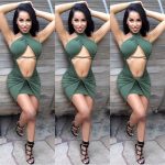 Backless Halter Assymmetical Dress Kylie Jenner Kim Kardashian Style -  - 1
