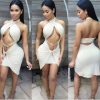 Backless Halter Assymmetical Dress Kylie Jenner Kim Kardashian Style -  - 3
