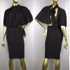 Two Piece Outfit Cloak Top Backless Bandage Party Dress - CELEBRITYSTYLEFASHION.COM.AU - 1