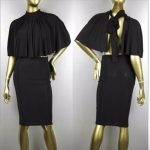 Two Piece Outfit Cloak Top Backless Bandage Party Dress - CELEBRITYSTYLEFASHION.COM.AU - 1