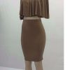 Two Piece Outfit Cloak Top Backless Bandage Party Dress - CELEBRITYSTYLEFASHION.COM.AU - 4