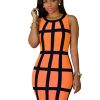Sleeveless Bright Patchwork Mini Club Dress - CELEBRITYSTYLEFASHION.COM.AU - 6