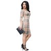 Plaid Elegant Mid Dress - CELEBRITYSTYLEFASHION.COM.AU - 2
