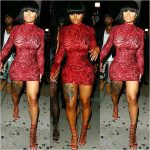 Red Mini Sequined Casual Dress Long Sleeve Dress - CELEBRITYSTYLEFASHION.COM.AU - 2