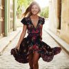Summer Boho Dress Ethnic Sexy Print Retro Vintage Dress Tassel Beach Dress Bohemain Hippie Dress Robe Vestidos Mujer - CelebritystyleFashion.com.au online clothing shop australia