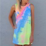 Watercolor Print Dresses Pencil Women Dress Big Sizes Cute Mini Summer Dresses Women Vestido Light Color Sundress - CelebritystyleFashion.com.au online clothing shop australia