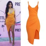 Kylie Jenner Wrap Front Bodycon Mini Dress - CelebritystyleFashion.com.au online clothing shop australia