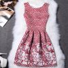 2XL New Brand Spring Summer Plus Size Women Print Floral Vest Dress Sleeveless A Line Party Fashion Dresses Vestido De Festa - CelebritystyleFashion.com.au online clothing shop australia