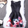 2XL New Brand Spring Summer Plus Size Women Print Floral Vest Dress Sleeveless A Line Party Fashion Dresses Vestido De Festa - CelebritystyleFashion.com.au online clothing shop australia