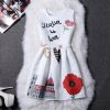 2XL New Brand Spring Summer Plus Size Women Print Floral Vest Dress Sleeveless A Line Party Fashion Dresses Vestido De Festa - CelebritystyleFashion.com.au online clothing shop australia
