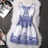 2XL New Brand Spring Summer Plus Size Women Print Floral Vest Dress Sleeveless A Line Party Fashion Dresses Vestido De Festa - CelebritystyleFashion.com.au online clothing shop australia