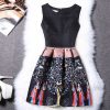 2XL New Brand Spring Summer Plus Size Women Print Floral Vest Dress Sleeveless A Line Party Fashion Dresses Vestido De Festa - CelebritystyleFashion.com.au online clothing shop australia