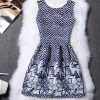 2XL New Brand Spring Summer Plus Size Women Print Floral Vest Dress Sleeveless A Line Party Fashion Dresses Vestido De Festa - CelebritystyleFashion.com.au online clothing shop australia