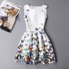 2XL New Brand Spring Summer Plus Size Women Print Floral Vest Dress Sleeveless A Line Party Fashion Dresses Vestido De Festa - CelebritystyleFashion.com.au online clothing shop australia