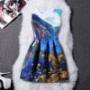2XL New Brand Spring Summer Plus Size Women Print Floral Vest Dress Sleeveless A Line Party Fashion Dresses Vestido De Festa - CelebritystyleFashion.com.au online clothing shop australia