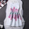 2XL New Brand Spring Summer Plus Size Women Print Floral Vest Dress Sleeveless A Line Party Fashion Dresses Vestido De Festa - CelebritystyleFashion.com.au online clothing shop australia