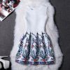 2XL New Brand Spring Summer Plus Size Women Print Floral Vest Dress Sleeveless A Line Party Fashion Dresses Vestido De Festa - CelebritystyleFashion.com.au online clothing shop australia