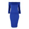 Summer Fashion Sexy Club Dresses Women Dress 3/4 Sleeve Slash Neck Off Shoulder Dresses - CelebritystyleFashion.com.au online clothing shop australia