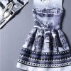 Casual Print Dress Women Fashion Printing Sleeveless Vest Dress Vestidos Vintage Woman tutu Svestido Party Dresses - CelebritystyleFashion.com.au online clothing shop australia