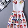 Casual Print Dress Women Fashion Printing Sleeveless Vest Dress Vestidos Vintage Woman tutu Svestido Party Dresses - CelebritystyleFashion.com.au online clothing shop australia