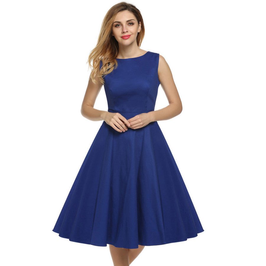 Women Dress Retro Vintage 1950s 60s Rockabilly Floral Swing Summer Dresses Elegant Bow-knot Tunic Vestidos - CelebritystyleFashion.com.au online clothing shop australia