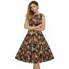 Women Dress Retro Vintage 1950s 60s Rockabilly Floral Swing Summer Dresses Elegant Bow-knot Tunic Vestidos - CelebritystyleFashion.com.au online clothing shop australia