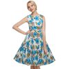 Women Dress Retro Vintage 1950s 60s Rockabilly Floral Swing Summer Dresses Elegant Bow-knot Tunic Vestidos - CelebritystyleFashion.com.au online clothing shop australia