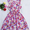 CDJLFH Brand Blue stars 20 Colors Fashion Women Sleeveless Florals Print Round Neck Dress Saias Femininas Summer Clothing - CelebritystyleFashion.com.au online clothing shop australia
