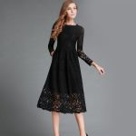 Autumn Hollow Out Elegant White Lace Elegant Party Dress High Quality Women Long Sleeve Casual Dresses H016 - CelebritystyleFashion.com.au online clothing shop australia