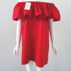Apparel Ruffles slash neck women dress Summer style off shoulder sexy dresses vestidos White tube beach dress cotton - CelebritystyleFashion.com.au online clothing shop australia
