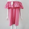 Apparel Ruffles slash neck women dress Summer style off shoulder sexy dresses vestidos White tube beach dress cotton - CelebritystyleFashion.com.au online clothing shop australia