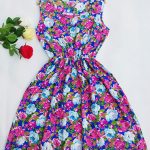 Summer Women dress New Brand Casual Print Sleeveless Chiffon stripe floral print Elastic Waist Bohemian Beach Dresses - CelebritystyleFashion.com.au online clothing shop australia