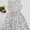 Summer Women dress New Brand Casual Print Sleeveless Chiffon stripe floral print Elastic Waist Bohemian Beach Dresses - CelebritystyleFashion.com.au online clothing shop australia