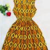 Summer Women dress New Brand Casual Print Sleeveless Chiffon stripe floral print Elastic Waist Bohemian Beach Dresses - CelebritystyleFashion.com.au online clothing shop australia
