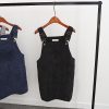 College Wind Restoring Ancient Ways Corduroy Suspenders Big Pocket Straight Vest Dress - CelebritystyleFashion.com.au online clothing shop australia