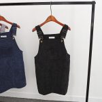 College Wind Restoring Ancient Ways Corduroy Suspenders Big Pocket Straight Vest Dress - CelebritystyleFashion.com.au online clothing shop australia