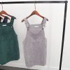 College Wind Restoring Ancient Ways Corduroy Suspenders Big Pocket Straight Vest Dress - CelebritystyleFashion.com.au online clothing shop australia